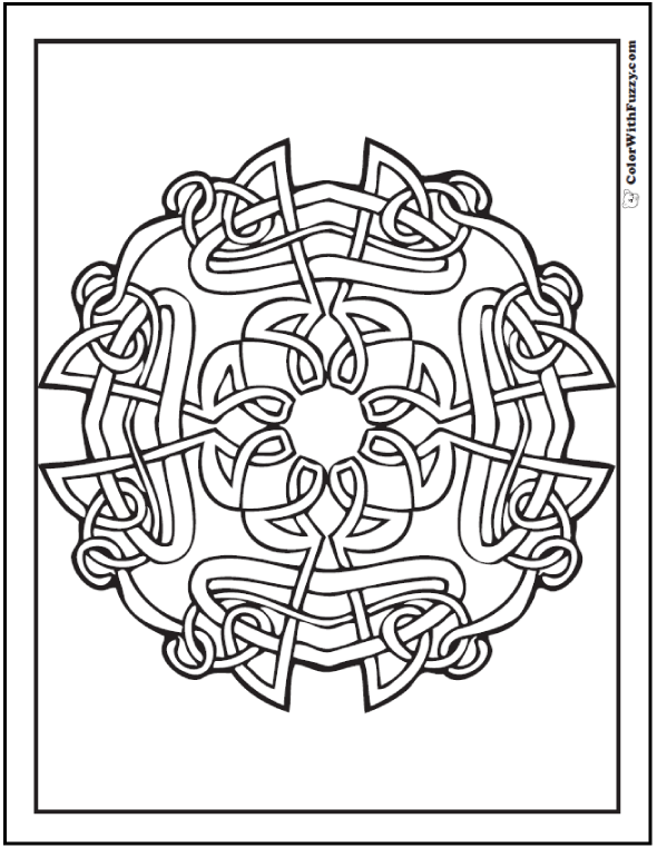 90 Celtic Coloring Pages Irish Scottish Gaelic