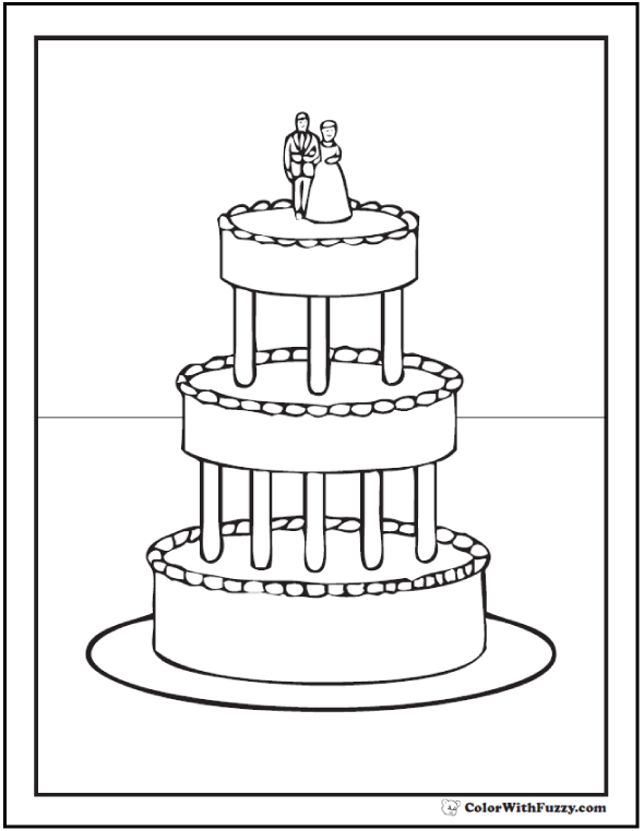 20+ Cake Coloring Pages: Customize PDF Printables