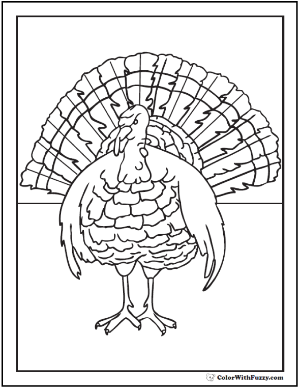Build Your Own Turkey Coloring Page